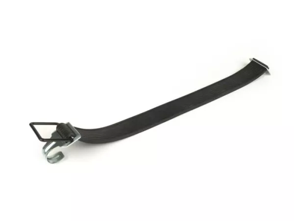 Rubber strap -BIBIA- L=500mm (50cm), black, with hook, universal for luggage rack