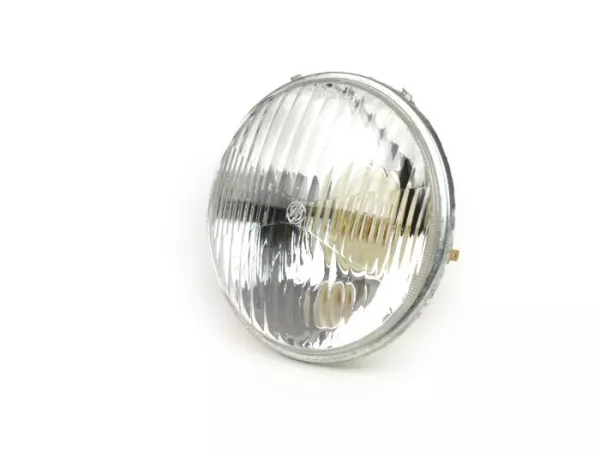 Lampu depan -VESPA, Ø = 115/120mm (kaca/luar) - Vespa SS50 (V5SS1T), 50SR (V5SS2T), SS90 (V9SS1T), 90 Racer (V9SS2T), PV125 (VMA1T, VMA2T), ET3 VMB1T), Super (VNC1T/VBC1T) - plastik