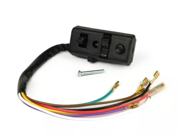 Sakelar lampu -VESPA- Vespa P125-150X, P150S, PX150 E (-345648) - 7 kabel (model 6V tanpa indikator, dengan sakelar pemutus)