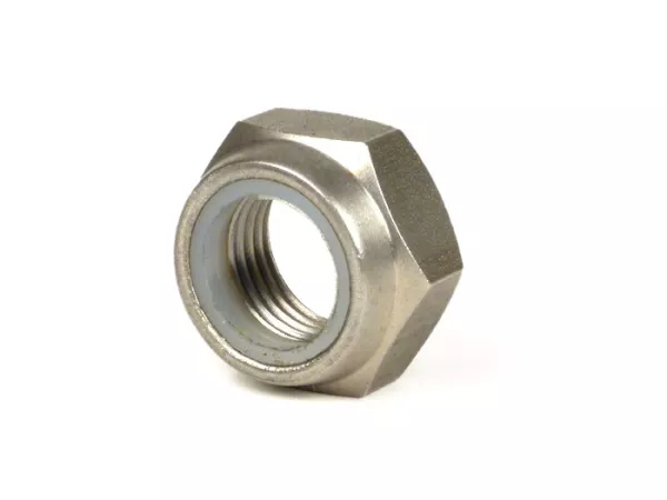 Zelfborgende platte moer -CASA LAMBRETTA vergelijkbaar met DIN 439- M16 x 1,50 (gebruikt voor Lambretta LI, LIS, SX, TV, DL, GP-motorbouten)