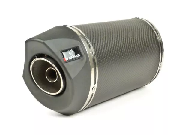 Silenziatore posteriore -REMUS RSC- Ø=65mm, Euro4 (2016-) - Vespa LX 125-150ie 3V, Vespa S 125-150ie 3V, Vespa Primavera 125-150ie 3V, Vespa Sprint 125-150ie 3V - fibra di carbonio
