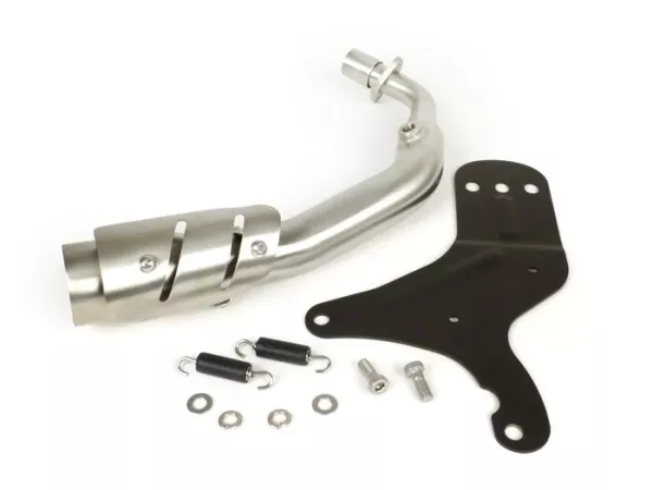Manifold dan braket knalpot -REMUS slip-on Ø = 65mm, Euro4 - Vespa LX 125-150ie 3V, Vespa S 125-150ie 3V, Vespa Primavera 125-150ie 3V, Vespa Sprint 125-150ie 3V