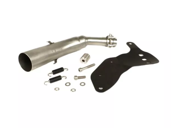 Exhaust manifold and bracket -REMUS RSC- Vespa GTS 125ie Super (2009-), Vespa GTS 250ie (2005-), Vespa GTS 300ie (15,8kW, 2008-), Vespa GTS 300ie Super (2008-), Vespa GTV 250ie (2006-)