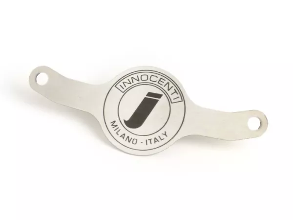 Badge horn cover -LAMBRETTA- Innocenti emblem - Lambretta C 125 - alloy