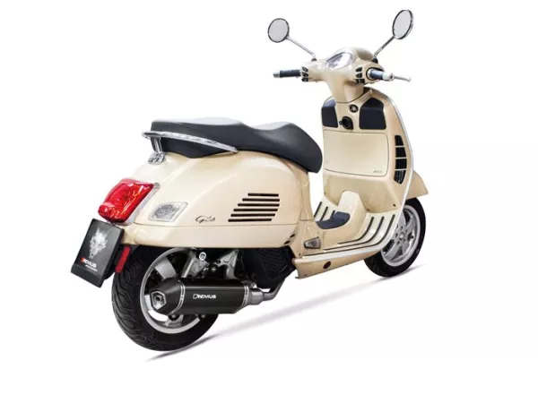 Scarico -REMUS (con catalizzatore) Ø=65mm- Vespa GTS 125 (2017-, Euro 4, MA3A) - acciaio inox nero