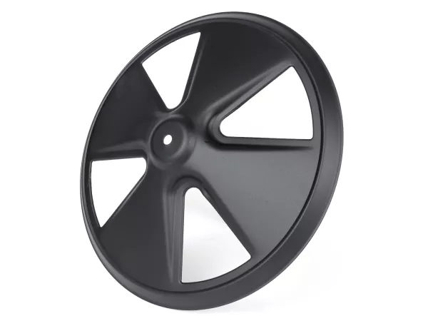 Wheel disc -OEM QUALITY, 4 spoke- for 10 open rim type - Vespa V50, V90, PV125, ET3, PK, GT, GTR, TS, GL, GS VS5T, Sprint, T4, Rally, PX, T5 125ccm - black