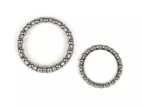 Jeu de roulements de direction -VESPA- Piaggio, Gilera (billes = 5/32“ = 3,97mm) - Vespa V50, 50N, PV, ​ET3, ​PK, PX, T5, Cosa, Rally, Sprint, Super, GS160, SS180, GTS, HPE, ET2, ET4, LX/LXV, S50-125, Sprint, Primavera, Runner, SKR, Skipper, TPH, Hexagon