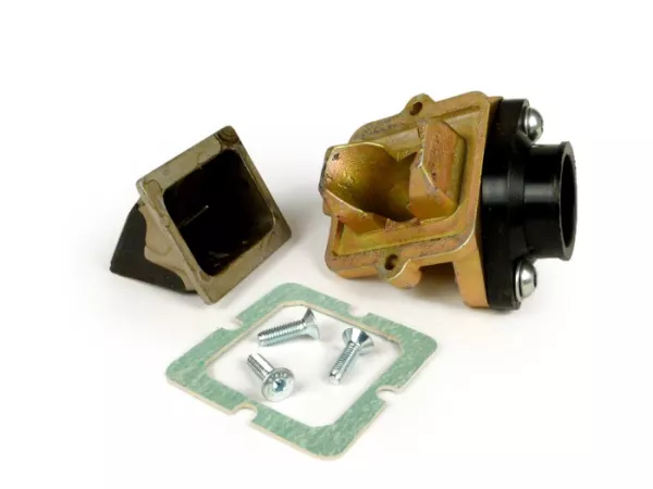 Colector de admisión -VERGREEN Imola- Lambretta 186 ccm Imola - AW=Ø34mm (carburador Ø28-30mm - PHBH, VHSH, PWK28, TMX30, Smartcarb 26-28)