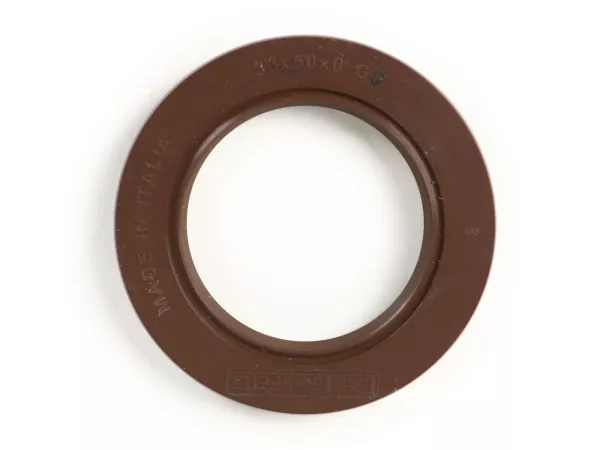 Oil seal 33x50x6mm -CASA LAMBRETTA (FKM)- (used for crankshaft drive side Lambretta LI, LIS, SX, TV (series 2-3), DL, GP)