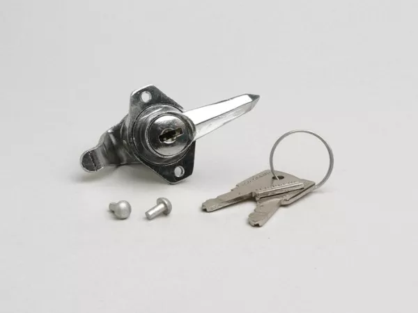 Serratura del vano bagagli -LAMBRETTA- DL (indiana), GP (indiana) - Ø=20mm, con leva