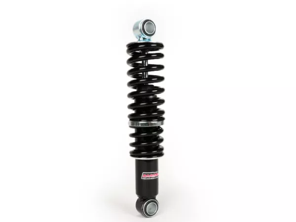 Achterschokdemper -CARBONE, 305mm, dubbele veer- Lambretta LI (serie 3), LIS, SX, TV (serie 3), DL, GP - Zwart/Zwart