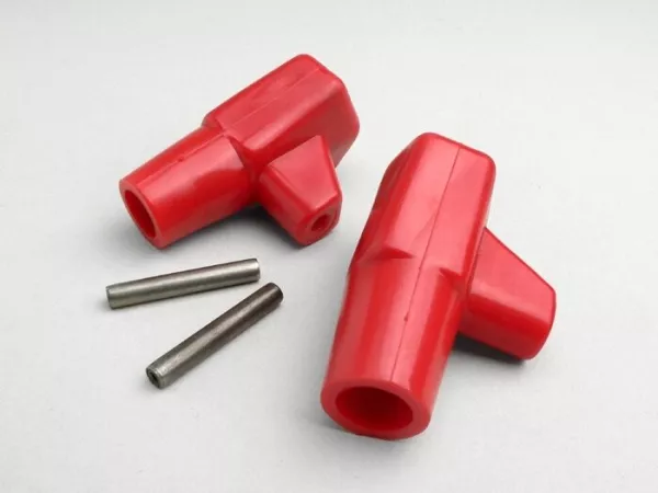 Stand feed rubber -LAMBRETTA- LI, LIS, SX, TV, DL, GP - red