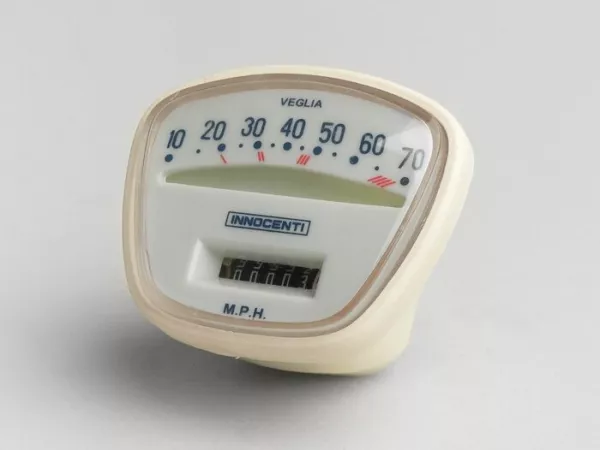 Snelheidsmeter -IMPORT- Lambretta- LI (serie 3), LIS, TV (serie 3), SX 150 - 70mph