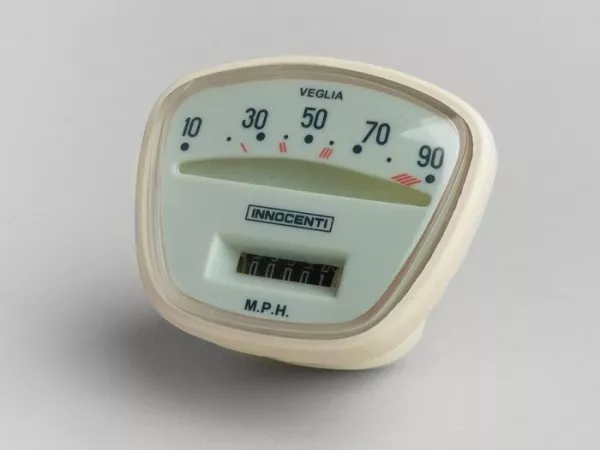 Snelheidsmeter -IMPORT- Lambretta- LI (serie 3), LIS, TV (serie 3), SX 150 - 90mph