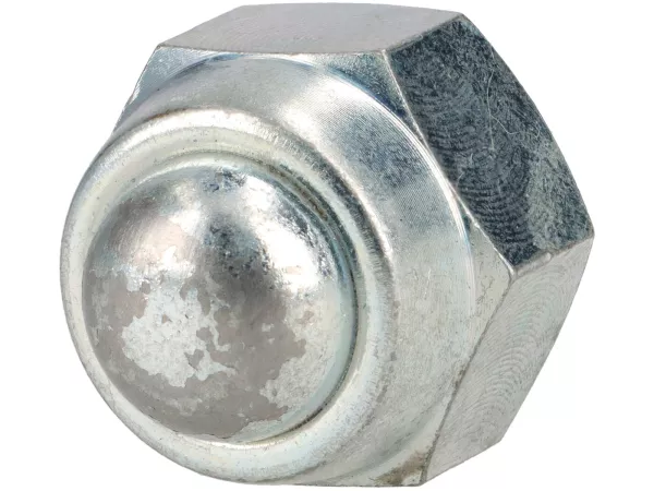 Tuerca de sombrerete -DIN 986- M12 x 1.50 (usado para Lambretta LI, LIS, SX, TV, DL, GP, J eje rueda delantera)