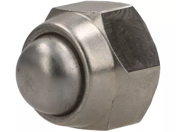 Tuerca de sombrerete -DIN 986- M12 x 1,50 (utilizada para eje de rueda delantera Lambretta LI, LIS, SX, TV, DL, GP, J) - acero inoxidable