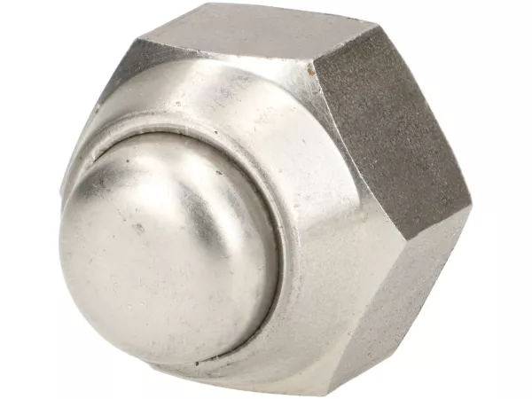 Tuerca de sombrerete rueda trasera M16 -LAMBRETTA- LI, LIS, SX, TV (series 2-3), DL, GP - acero inoxidable