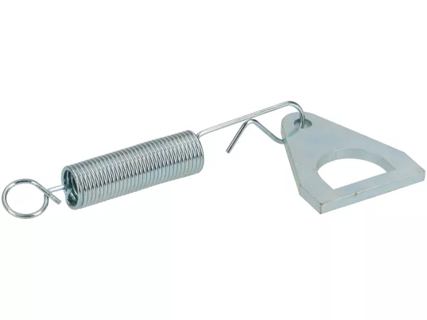 Tool bag spring and hook plate -LAMBRETTA- LI, LIS, SX, TV (serie 2-3), DL, GP