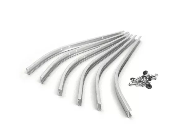 Front footboard strip set -LAMBRETTA- LI 150 (Series 1-2), TV (Series 2) - alloy
