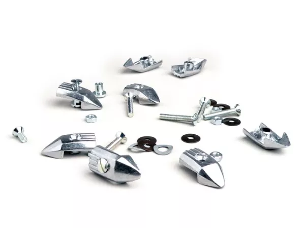 Trittleistenendstück-Set -LAMBRETTA- DL, GP - Metall