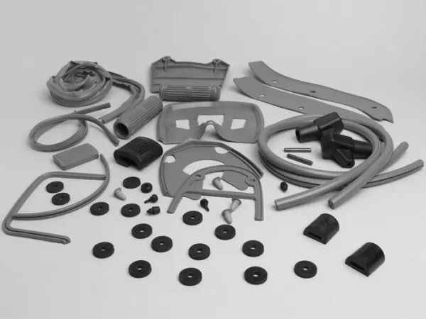 Rubberen onderdelen set -LAMBRETTA- Lambretta LIS, SX, TV (Series 3) - Grijs
