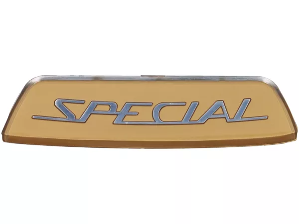 Rear badge -LAMBRETTA- Special - LIS 150 (05.1965 - 09.1965) - gold