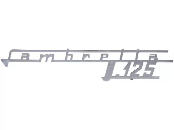 Scritta sulla piastra della gamba -LAMBRETTA- Lambretta J125 - J125 (modelli a 3 velocità)