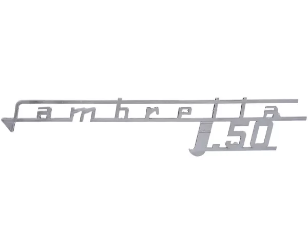 Huruf pada pelat kaki -LAMBRETTA- Lambretta J50 - J50 (hingga tahun 1967)