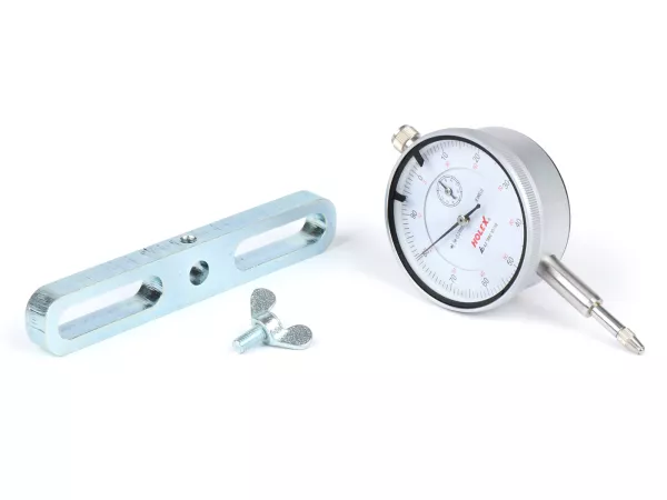 Meetklok -BGM ORIGINAL- Universeel 0,01-10mm- met houder voor cilinderbouten