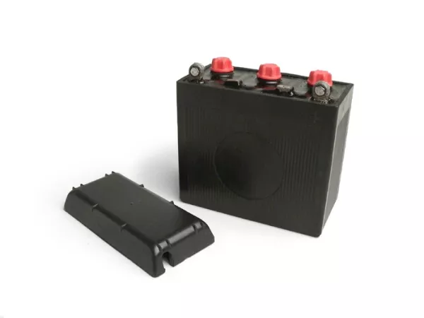 Batterij -Standaard 6N11A-3A- 6V 11Ah - 122x62x132mm - Vespa 150 (T2, T3), Vespa GS150 / GS3 (VDTS - Duitse modellen), V50 Speciale Elestart (2x vereist) - (zonder zuur)