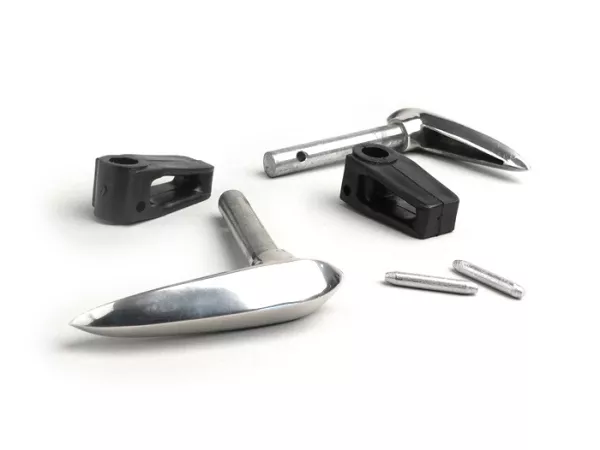 Side panel lever set -LAMBRETTA- LI (series 3, 1966-08.1967), LIS (1966-08.1967), SX (1966-08.1967), TV (since 1966), J50, J100, J125 (since 1966)