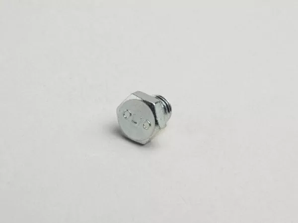 Olie aftapplug M8 x 8mm -OEM KWALITEIT Olio- Vespa PX, T5 125cc, Cosa, Rally180/200, Sprint150, TS125, GT125, GTR125, GL150, Super, SS180, GS160 / GS4, VNA, VNB, VBA, VBB, V50, V90, PV125, ET3, PK S, PK XL, Ciao