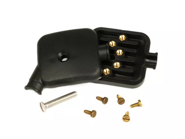 Kabeldoos motor -GRABOR- Vespa 50 N, 50 L, 50 R, 50 S, 50 SR, 50 SS, V90, 90 Racer, 90 SS, Vespa 100, PV125 - geschroefde contacten