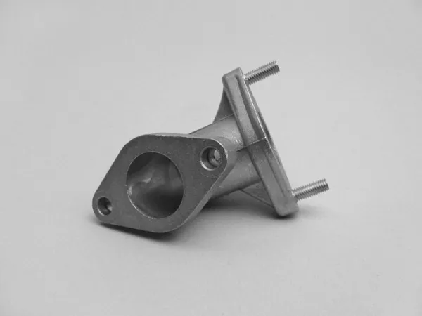 Knalpot manifold -KUALITAS OEM- untuk knalpot standar - Vespa Smallframe PK80 S, PK125 S, PK125 XL2, PK125 ETS - Aluminium - Baut knalpot M6 / 56mm, flens silinder Ø8mm / 56mm