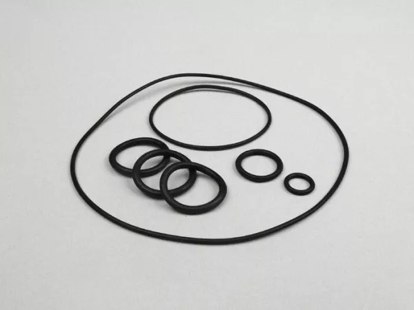 O-ring set engine (7 pcs)-VESPA- PX, T5 125cc, Rally180 (VSD1T), Rally200 (VSE1T), Sprint150 (VLB1T), TS125 (VNL3T), GT125 (VNL2T), GTR125 (VNL2T)
