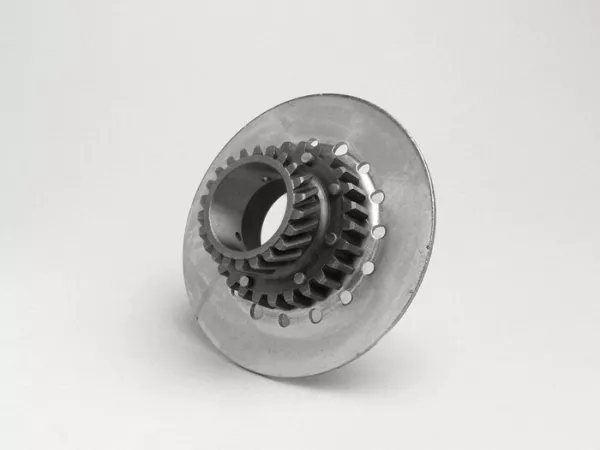 Clutch sprocket -OEM QUALITY, Vespa type 6 springs (PX80, PX125, PX150)- for genuine primary gear (helical teeth) 67/68 teeth - 22 teeth (total height 32.5mm, sprocket height 11mm)