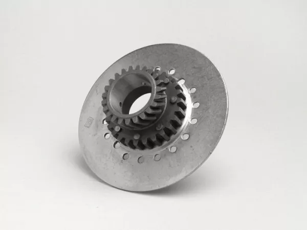 Engrenage primaire -QUALITÉ OEM, Vespa type 7 ressorts pour pignon élastique d‘origine de 65 dents (dents hélicoïdales) - 23 dents (original dans les modèles Rally200, PX200)