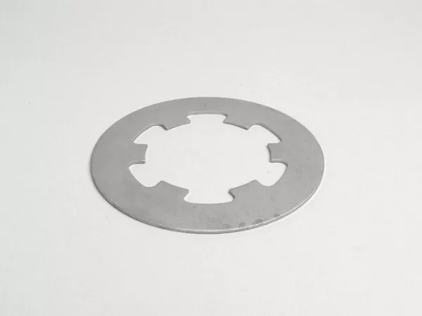 Kopplingsskiva i stål -OEM-kvalitet- Vespa Smallframe V50, V90, SS50, SS90, PV125, ET3, PK50, PK80, PK50 S, PK80 S, PK125 S, PK50 XL, PK125 XL, ETS, PK50 HP, PK50 SS - 1,1 mm för 4-skiviga kopplingar