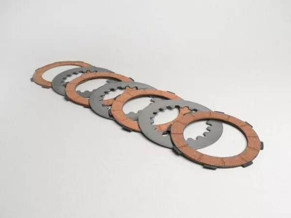 Clutch friction plate set -NEWFREN Vespa Cosa2- 4 friction plates (incl. steel plates)