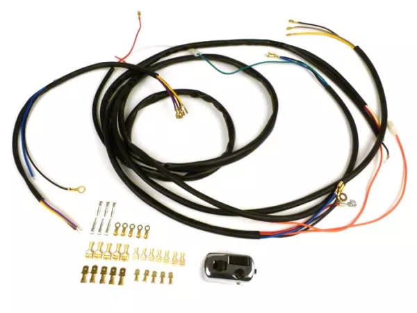 Kabelbaum-Set Conversion (inkl. Lichtschalter) -BGM PRO, Vespa AC Umrüstung auf Elektronische Zündung- Vespa Smallframe V50, 50N, PV125, ET3, Vespa Largeframe Sprint, Rally, TS, GT, GTR, GL, Super, GS160, SS180, VNA, VNB, VBA, VBB