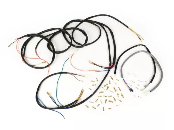 Kabelboom conversie (zonder lichtschakelaar) -BGM PRO, Vespa AC Conversie naar elektronische ontsteking (Vespatronic) - Vespa Smallframe V50, 50N, PV125, ET3, Vespa Largeframe Sprint, Rally, TS, GT, GTR, GL, Super, GS160, SS180, VNA, VNB, VBA, VBB