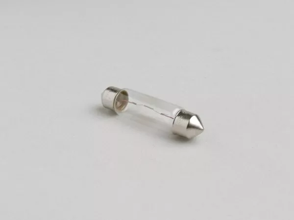Soffitte -SV8,5 11x44mm- 6V 10W - Wit - gebruikt bijv. als remlicht voor Vespa 50S, 50 SS, V90, 90 SS, PV125 (VMA1T)