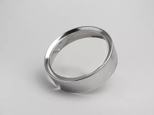 Headlight rim -OEM QUALITY Ø=130/150mm- Vespa Rally180 (VSD1T), Rally200 (VSE1T), Sprint Veloce - chrome
