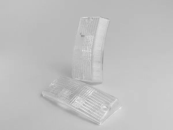 Blinkerslinser -BOSATTA set om 2 - Vespa PX80, PX125, PX150, PX200, T5 125cc fram - Vit