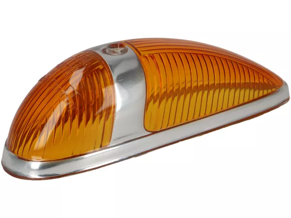 Indicator lens -VESPA- side panel- Vespa VBB, VBA,  Vespa 125 (T1, T2, VNA, VNB - German models), Vespa 150 (T4, VGLA/B - German models), Vespa GS150 / GS3 (VDTS - German models) - grey