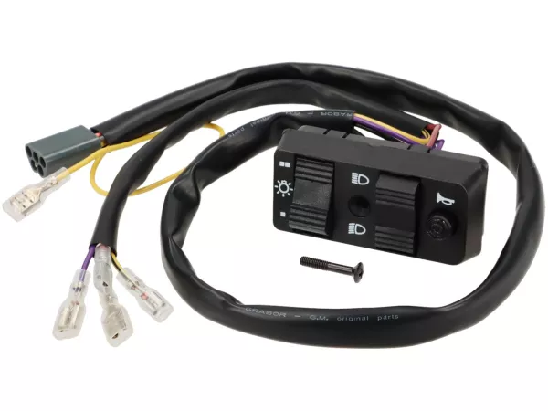 Light switch -GRABOR- Vespa PK125 XL/ETS, Vespa PX Elestart (1984-1998) - 10 wire (DC, models with battery, NOC)