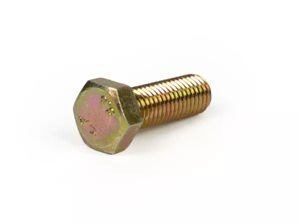 Skruv -DIN 933- M7 x 20mm (8,8 hållfasthet) - gulkromatiserad