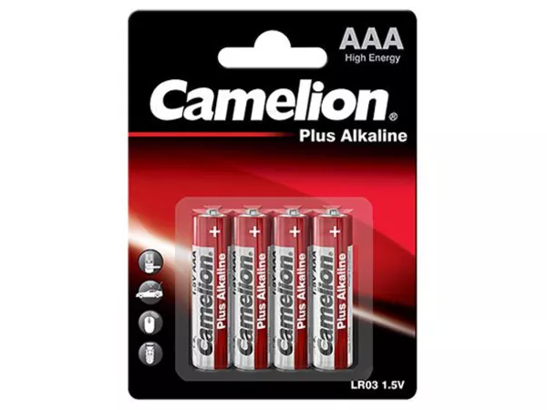 Battery Micro -CAMELION Plus Alkaline, AAA cell, LR03, 1.5 V - 4 pcs