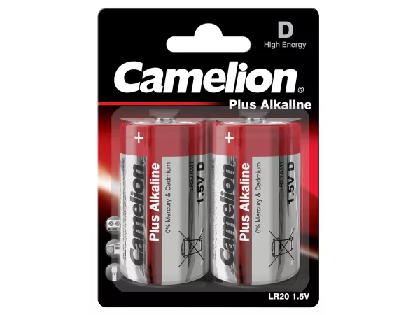 Batterie Mono -CAMELION Plus Alkaline, D, LR20, 1.5 V- 2 Stück