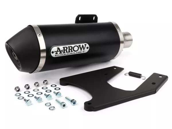 Silenciador trasero - ARROW Urban - Aluminio oscuro - Vespa Primavera 125 (ZAPM81100) 2014-2016, Vespa Primavera 125 (ZAPM81101) 2014-2016, Vespa Primavera 125 (ZAPM81102) 2014-2016